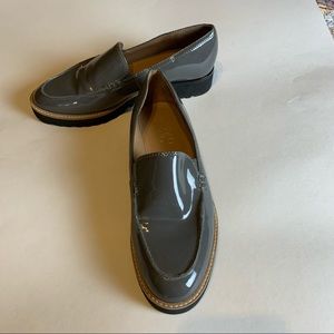 Franco Sarto Gray NWOT Patent Leather Loafer Sz 6